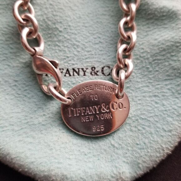 Tiffany & Co. Oval Tag Chain Necklace - Picture 5 of 9